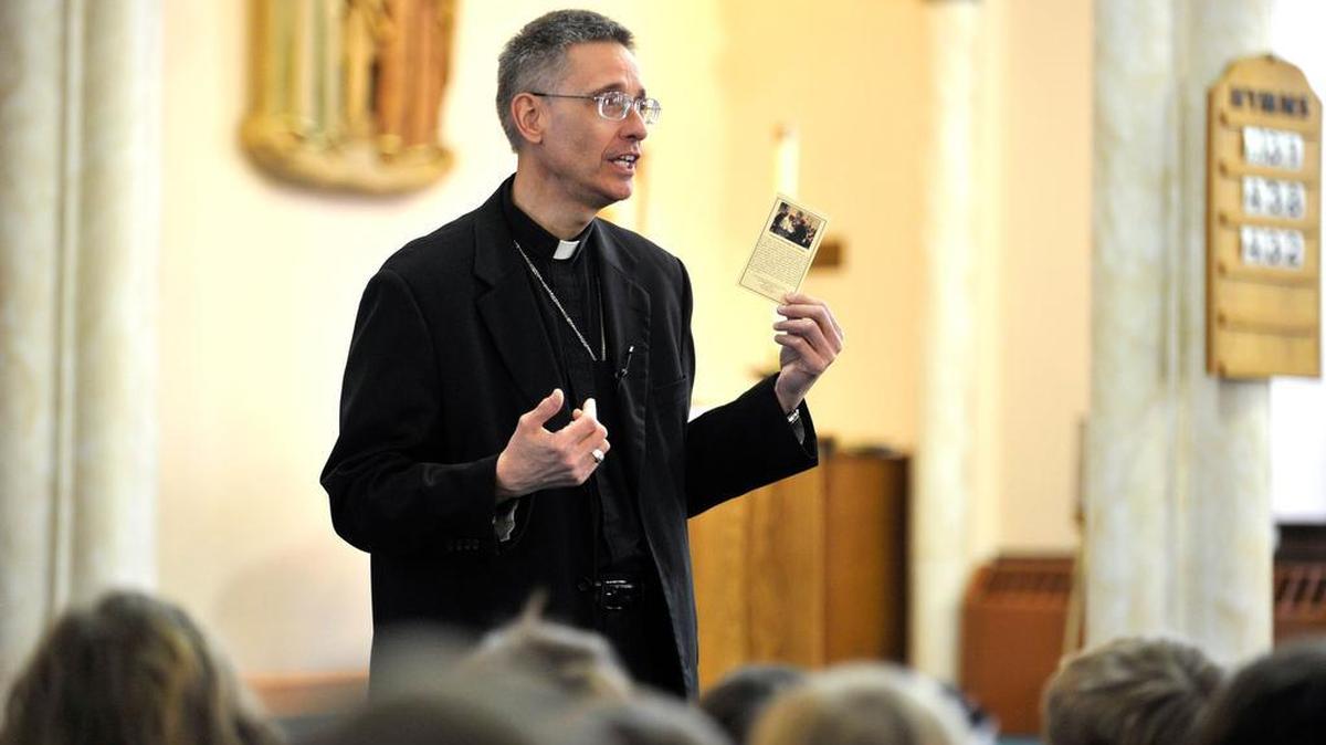 Bishop Mark Bartchak, seen here several years ago, announced a four-phase plan Wednesday detailing how the Catholic Church in the Altoona-Johnstown Diocese will gradually reopen.