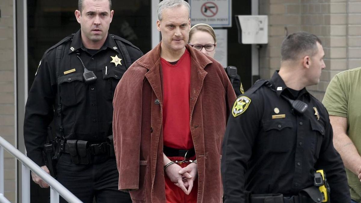 Jeffrey Sandusky leaves the Centre County Courthouse after his sentencing on Friday in Bellefonte. Sandusky was sentenced to 3 1/2 to 7 years in state prison after pleading guilty to underage sex crimes in September.