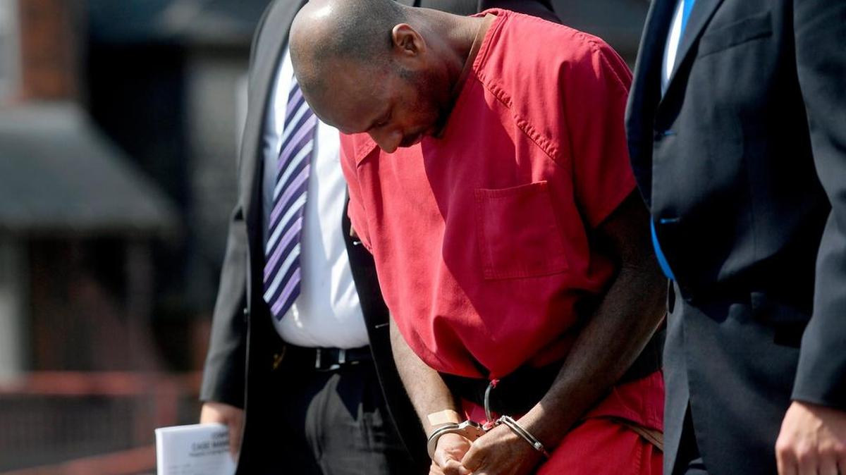 Charles McGhee, accused of murdering his wife, leaves the Centre County Courthouse after his preliminary hearing on Wednesday, July 19, 2017. McGhee is expected to enter a guilty plea and be sentenced on Thursday.