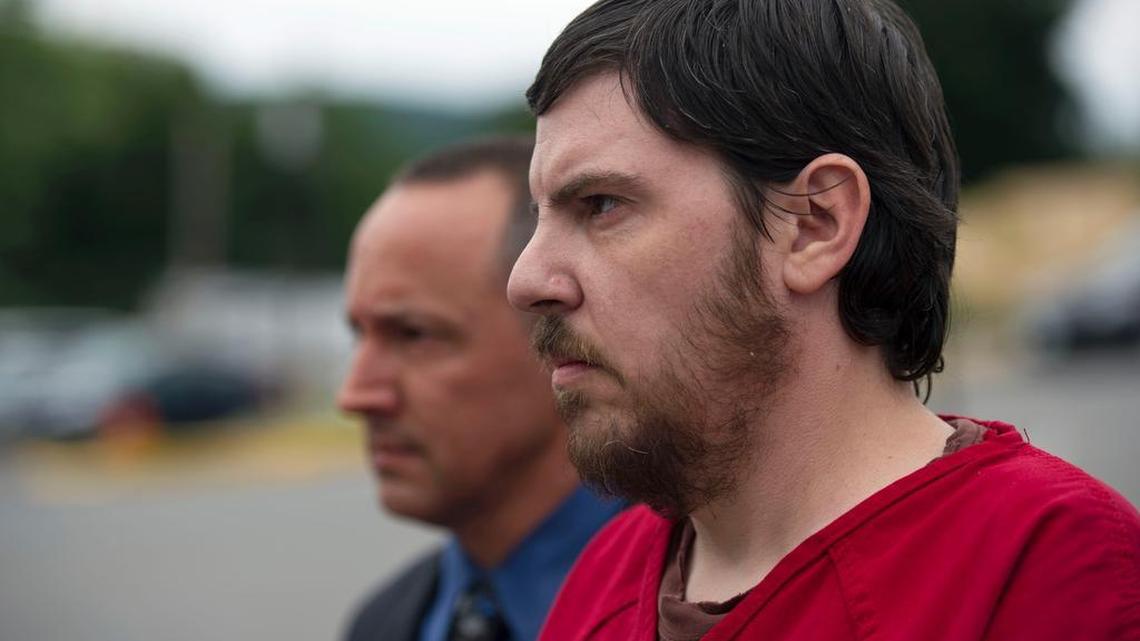 George Ishler Jr. walks toward the courthouse Wednesday Aug 31, 2016 in Bellefonte, PA.