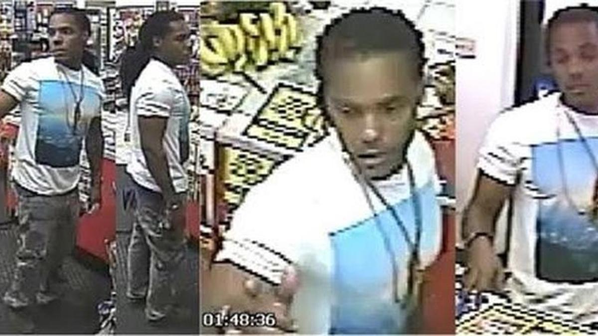 Police release surveillance images after counterfeit money used at local Uni-Mart.