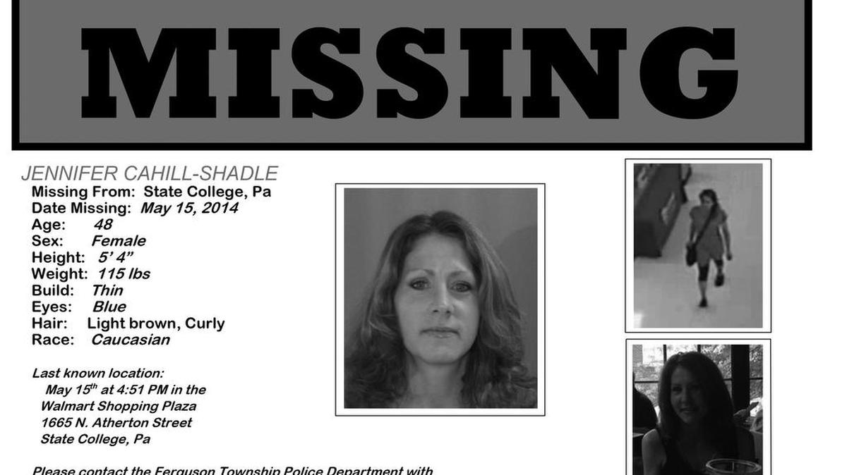 Jennifer Cahill Shadle has been missing since 2014.