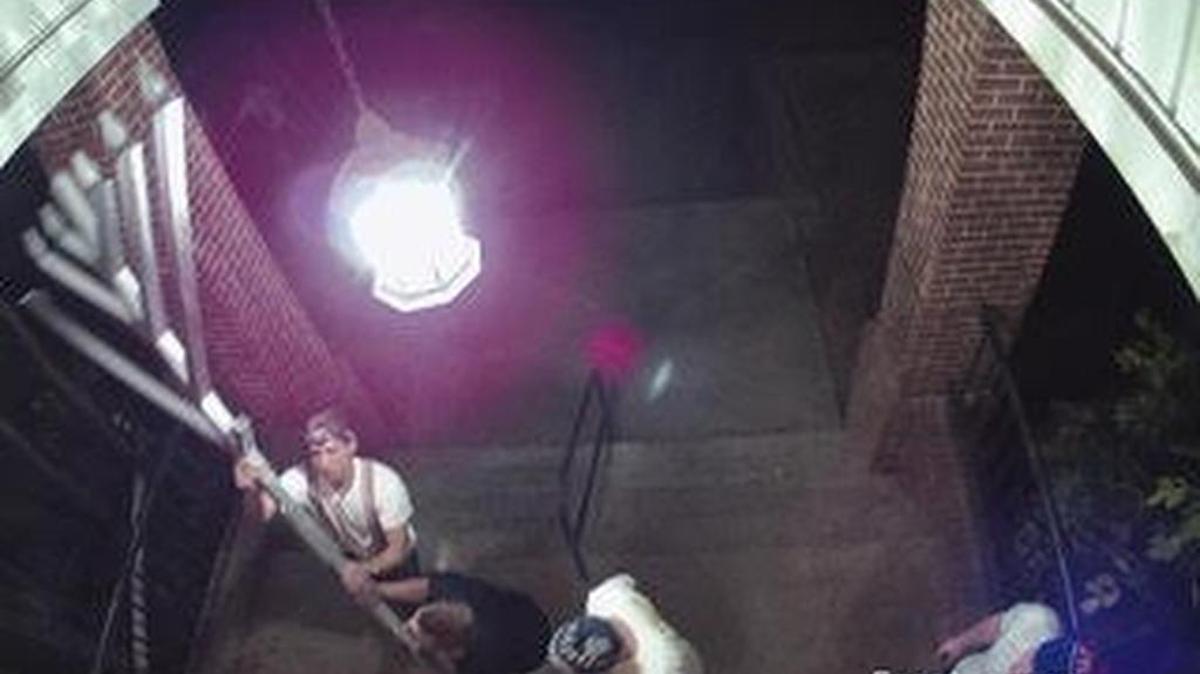 Security camera footage allegedly captured the theft of the menorah, revealing several suspects, according to the Chabad of Penn State rabbi.