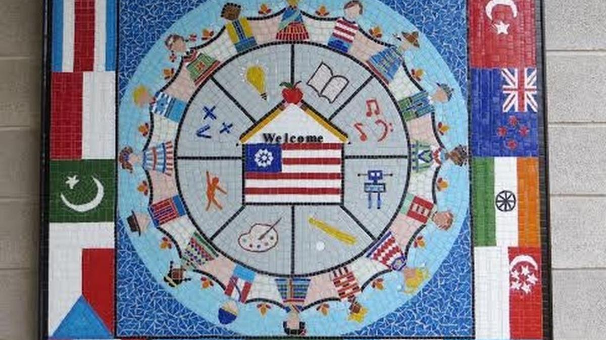Artist Anju Jolly created a mosaic with students from Young Scholars. The artwork can be found near the entrance of the school’s building.