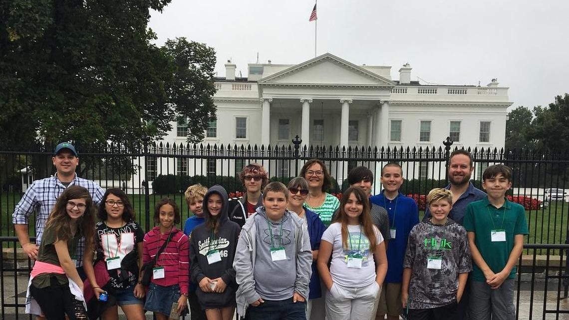 Nittany Valley Charter School students visit the White House in Washington, D.C., as part of its “place-based learning” initiative.