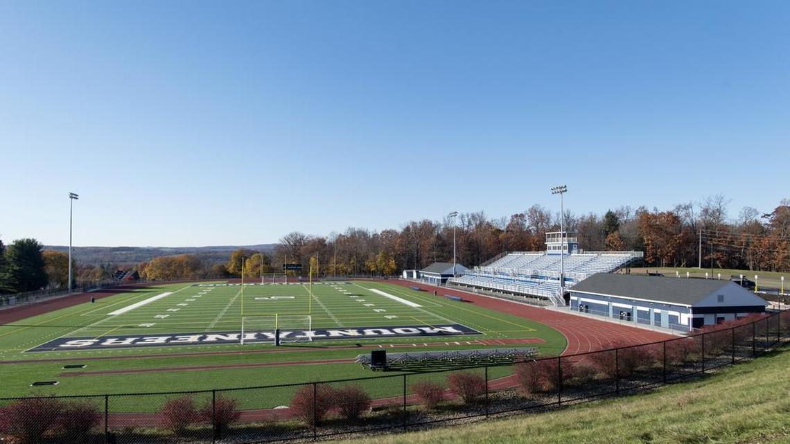 Philipsburg-Osceola’s new football stadium behind the high school.