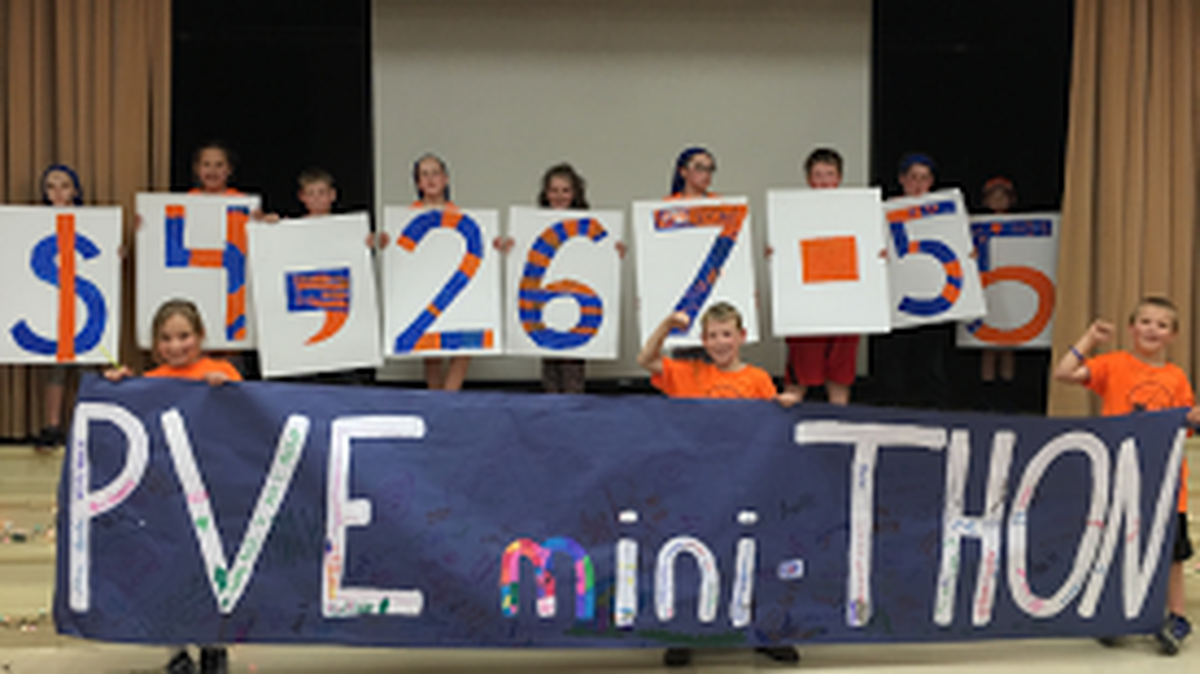 Penns Valley Elementary and Intermediate School students raised $4,267.55 for the Four Diamonds foundation through its Mini-Thon held Friday.