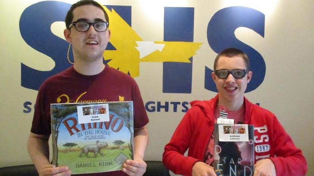 Soaring Heights School students Caleb Ryland and Anthony LeFevre participated this year in the Book Doctor program at Schlow Centre Region Library.