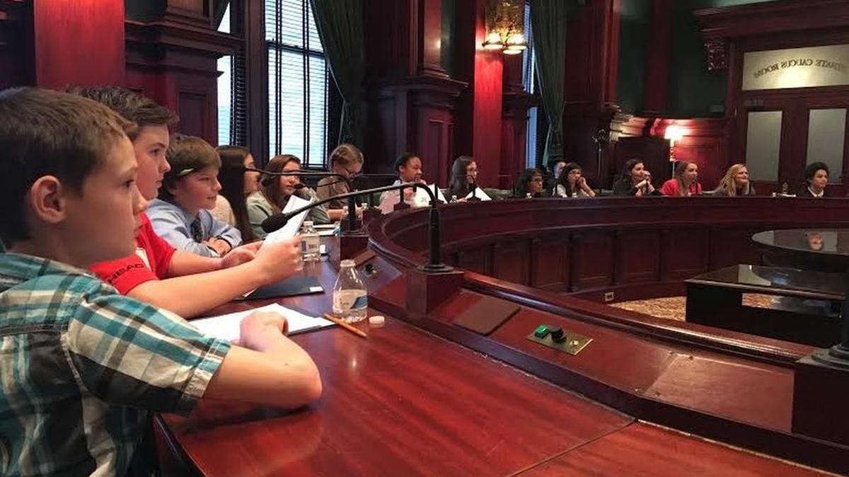 With the help of Sen. Jake Corman, R-Benner Township, Bellefonte Area Middle School student council leaders went through a bill’s lifecycle in Harrisburg last month.
