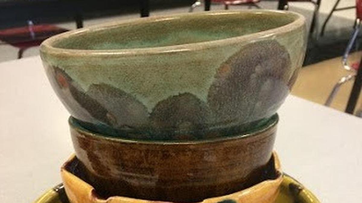 Bellefonte Area High School art club students made bowls for a larger national campaign they’re participating in called Empty Bowls project. A charity dinner will be held Friday that raises money for the Centre County Women’s Resource Center.