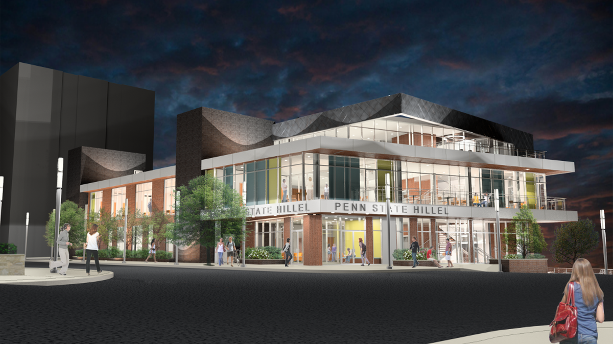A rendering of the Penn State Hillel center that will be constructed at the corner of Beaver Avenue and Garner Street in State College