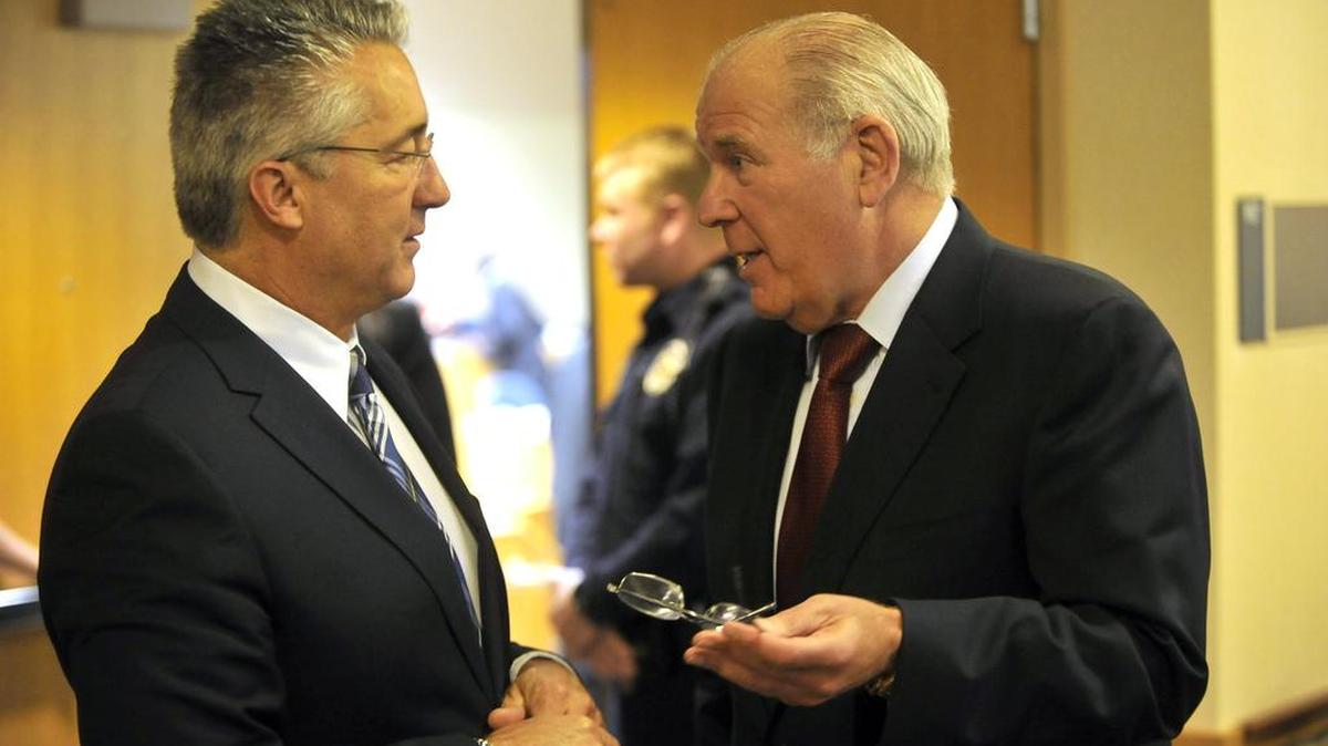 Ira Lubert, right, is taking over as president of the Penn State board of trustees after a unanimous vote on Friday.