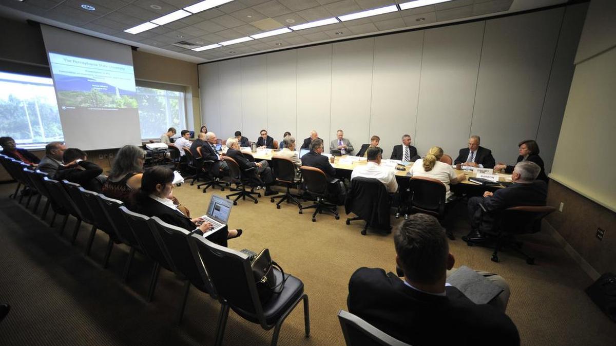 The Penn State Board of Trustees is meeting at the Penn Stater Conference Center September 17, 2015.