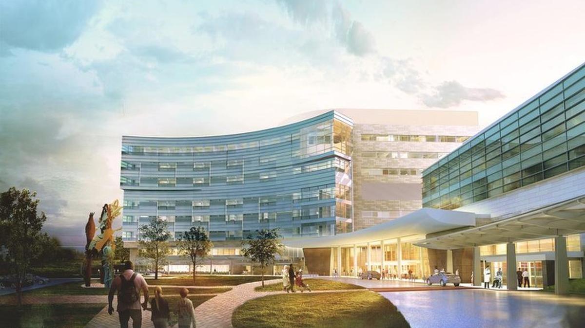 An artist’s rendering of the Penn State Children’s Hospital addition.