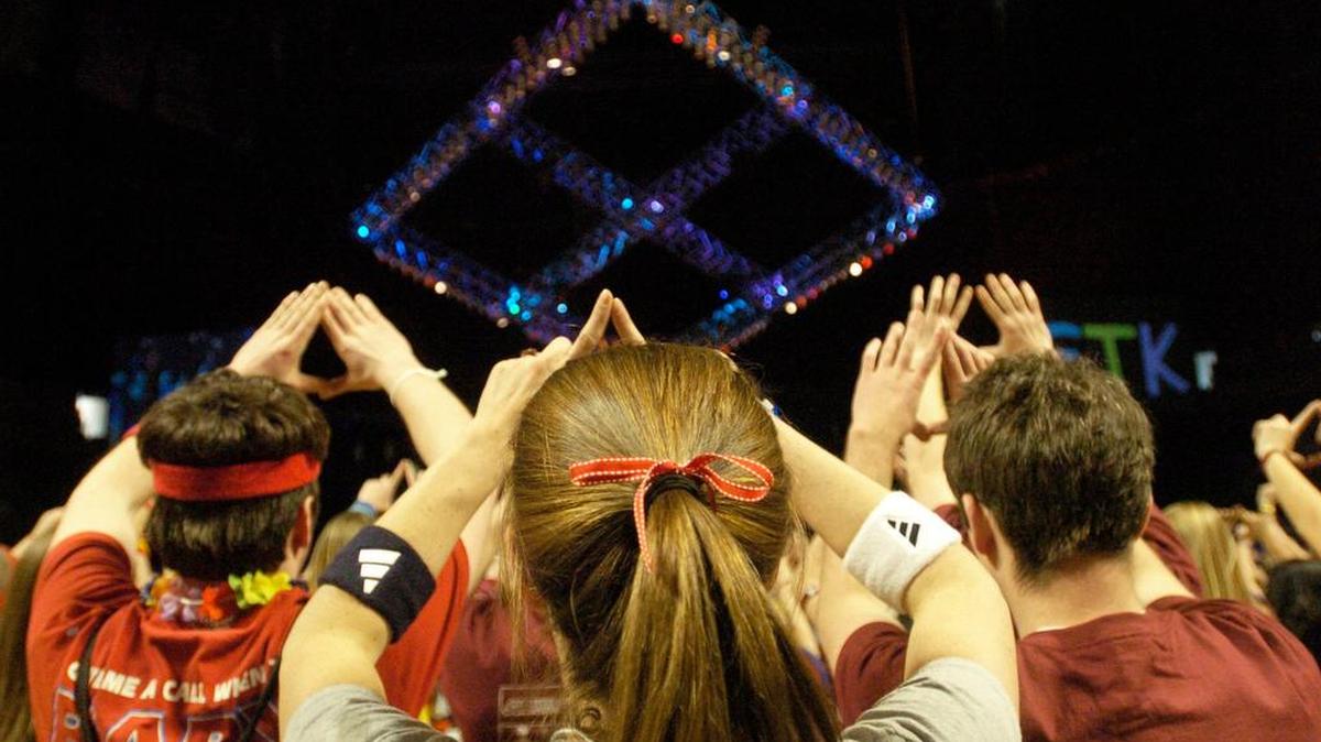Thon dancers perform the Thon dance in 2009.