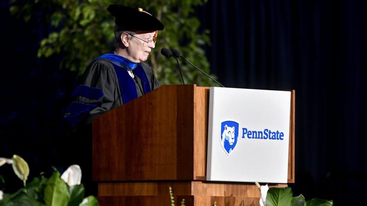 Susan Welch, seen here in 2017, died Monday after serving as a longtime professor of political science and former dean of the College of the Liberal Arts,