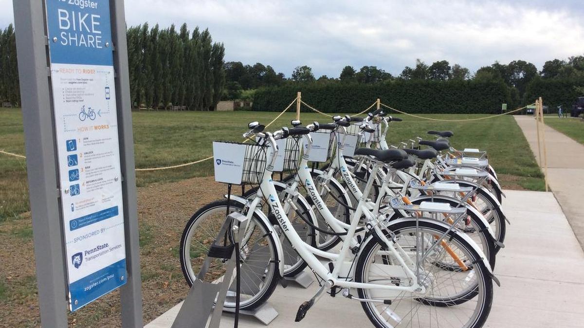 Students, faculty, staff and visitors now have the option to rent bikes, via the Zagster bike-share program, for travel around campus.