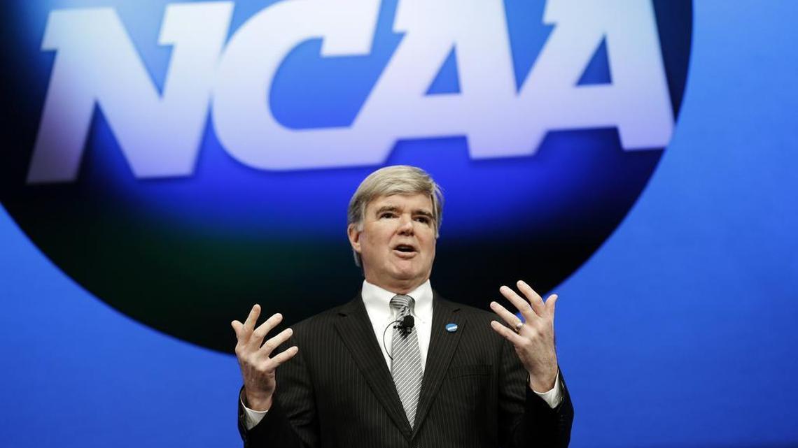 Lawyers for NCAA President Mark Emmert, pictured, and former executive committee chairman Ed Ray presented arguments to Judge John Leete in Centre County court on Friday, pushing to be cut from the Paterno estate’s lawsuit.