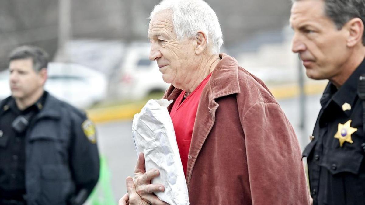 Jerry Sandusky arrives in March at the Centre County Courthouse in Bellefonte.
