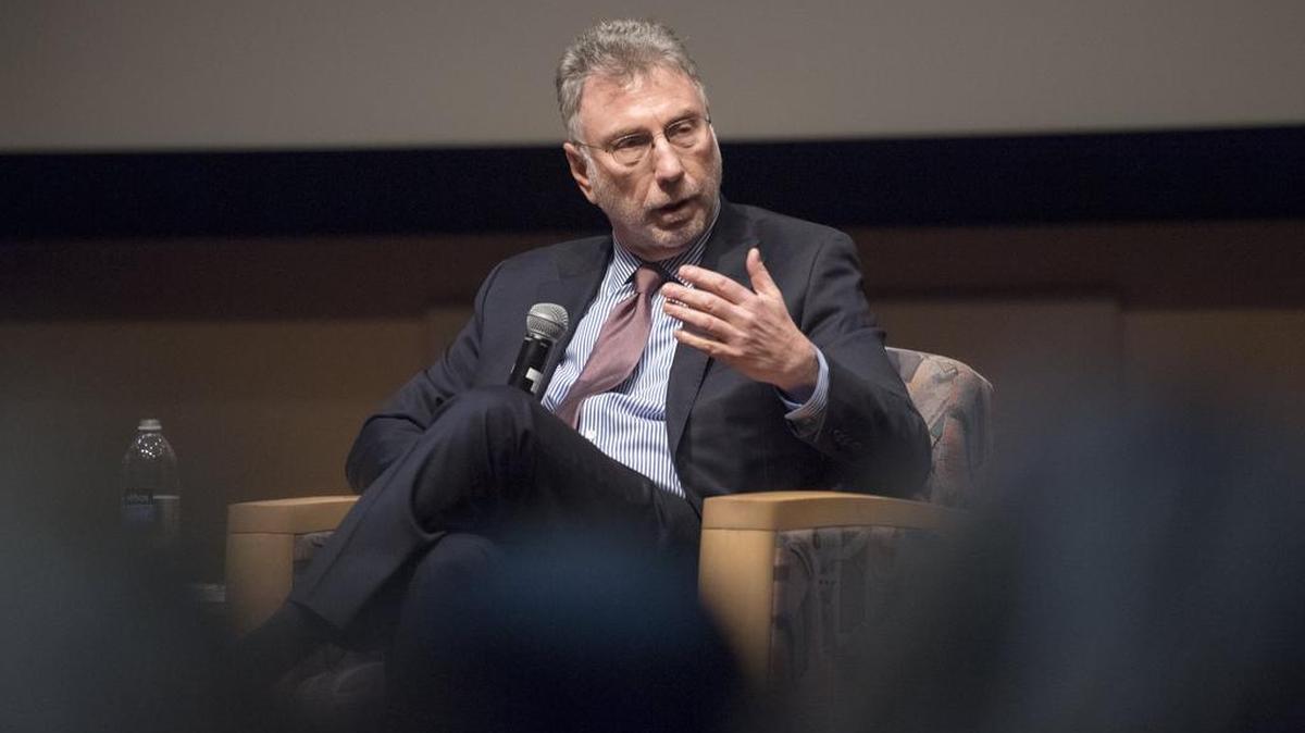 Former Washington Post Executive Editor Marty Baron speaks in Freeman Auditorium in the Penn State’s HUB-Robeson Center in this 2017 Centre Daily Times file photo. Baron is to lead an online discussion on media issues for Florida International University on March 12, 2021.