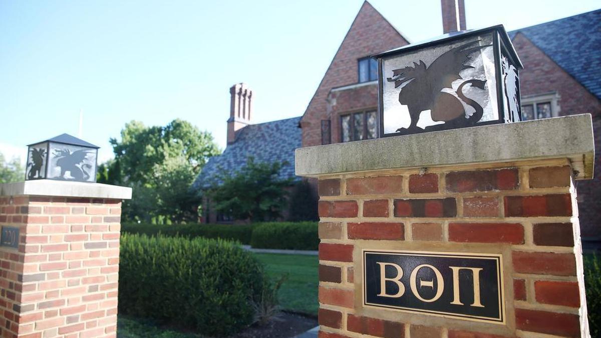 A view of the Beta Theta Pi fraternity house on Friday, Sept. 8, 2017 on Penn State’s campus in State College, PA.