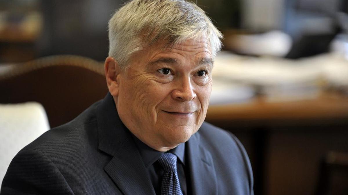Penn State President Eric Barron speaks in his office in September.