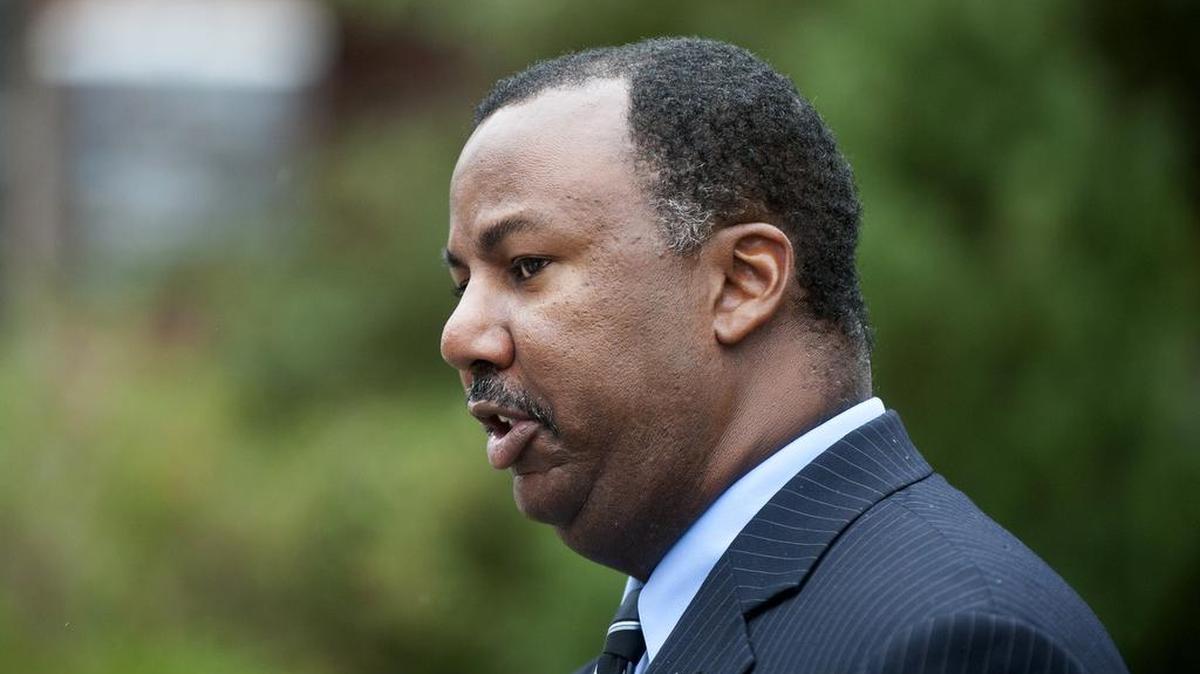 Tyrone Parham, Penn State police chief, talks with reporters during a news conference in 2014.