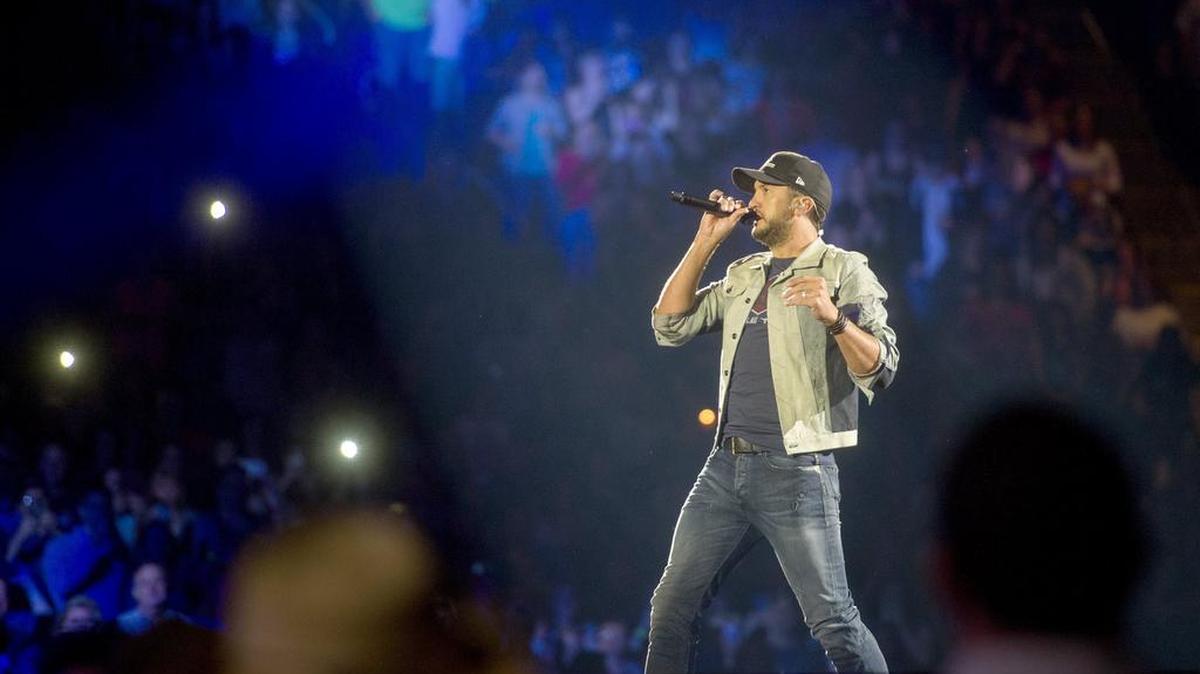 Luke Bryan entertains a packed Bryce Jordan Center in April 2016 as part of his “Kill The Lights” tour. He will return to the Penn State venue in February.