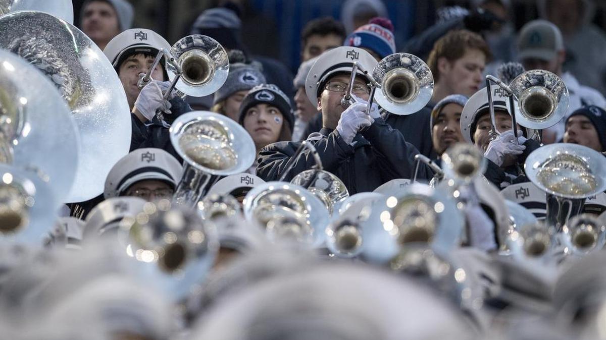 The Penn State Blue Band pumps up the crowd during the game against Nebraska on Nov. 18. Donations to the Blue Band Legacy Fund topped $10,000 on Giving Tuesday.