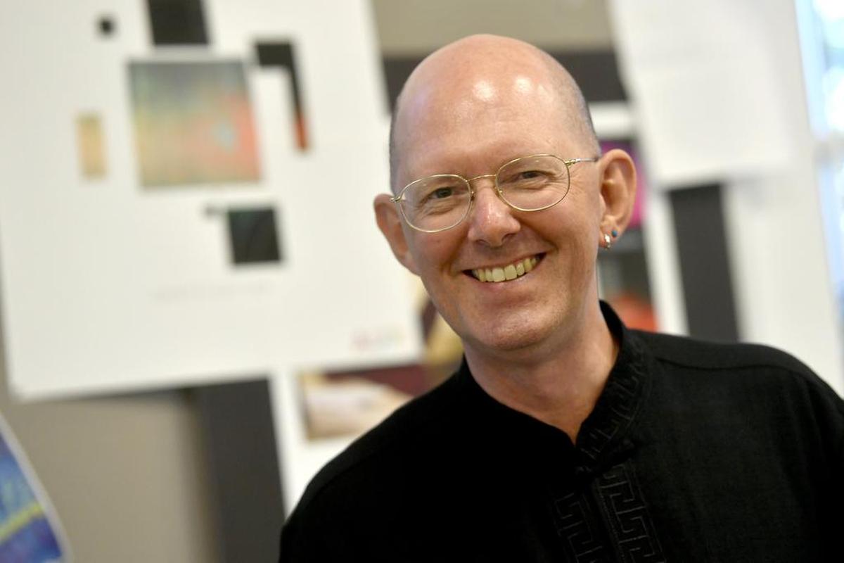 Mark Ballora, a Penn State music technology professor, works with scientific data to create music in the Arts and Design Research Incubator.