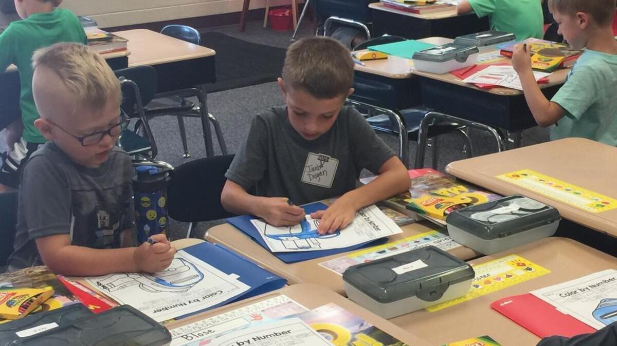 Jack Briscoe and Jacob Dugan started first grade on Wednesday at Philipsburg Elementary.