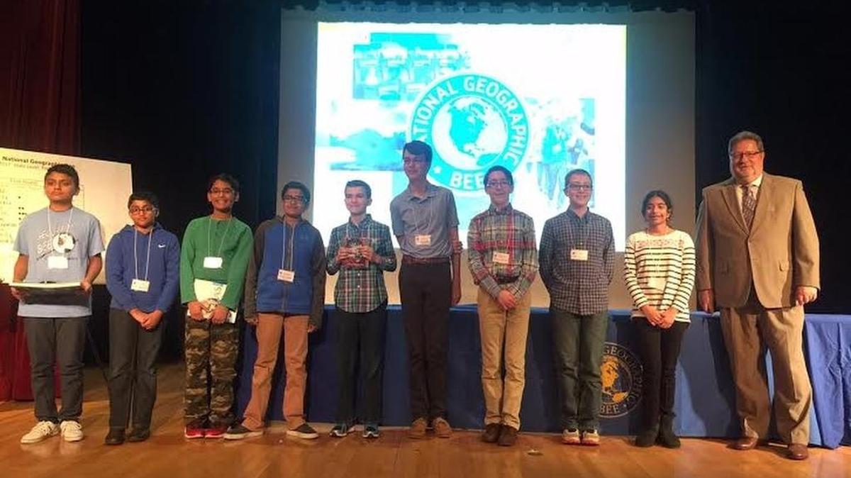Prithvi Narayananm was among three SCASD students to participate in the state finals of the National Geographic Bee on March 31 in Harrisburg. He placed fifth overall.