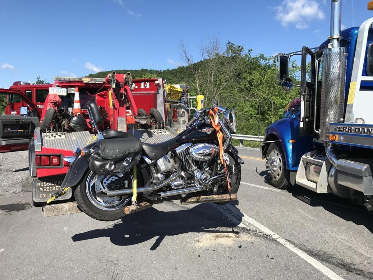 A motorcycle-SUV crash in June at the intersection of state routes 26 and 150 in Howard Township sent both drivers to the hospital.