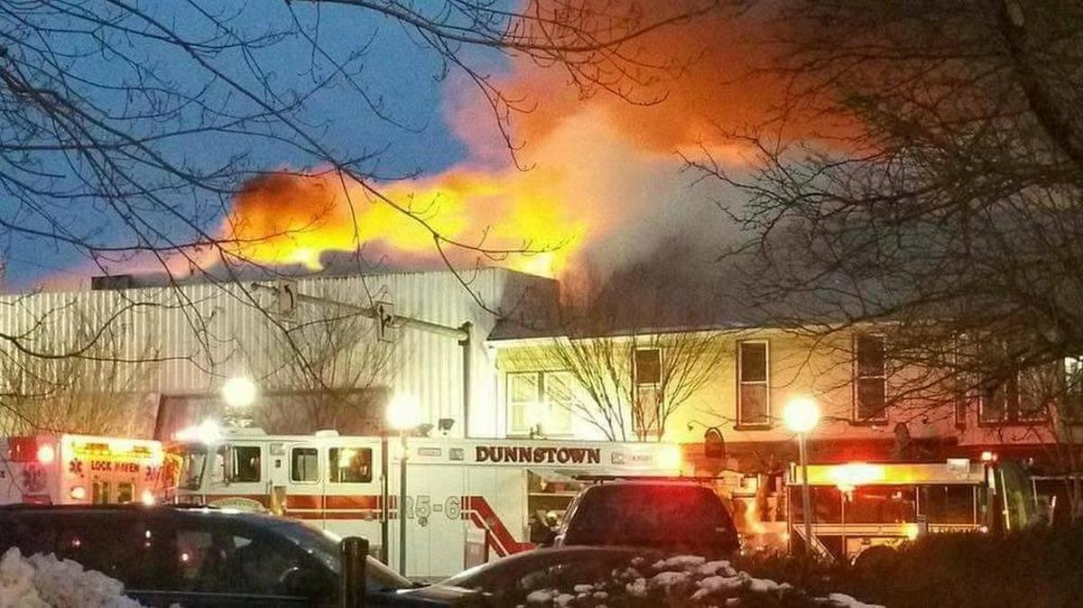 A fire erupted in a vacant building in Lock Haven.
