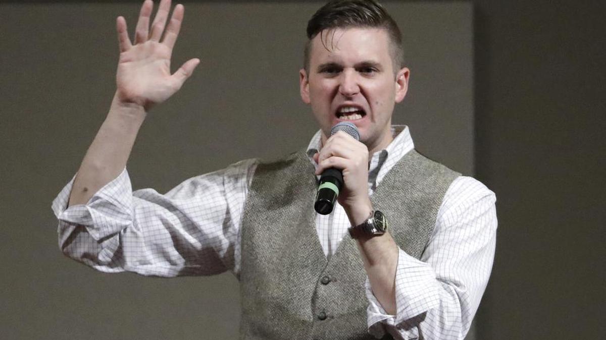 White nationalist leader Richard Spencer, speaking last December at Texas A&M University in College Station, intends to speak at two universities in Ohio this month. An attorney for associates of Spencer said he’ll sue Ohio State University and the University of Cincinnati if they don’t agree by Friday to make campus space available to Spencer.