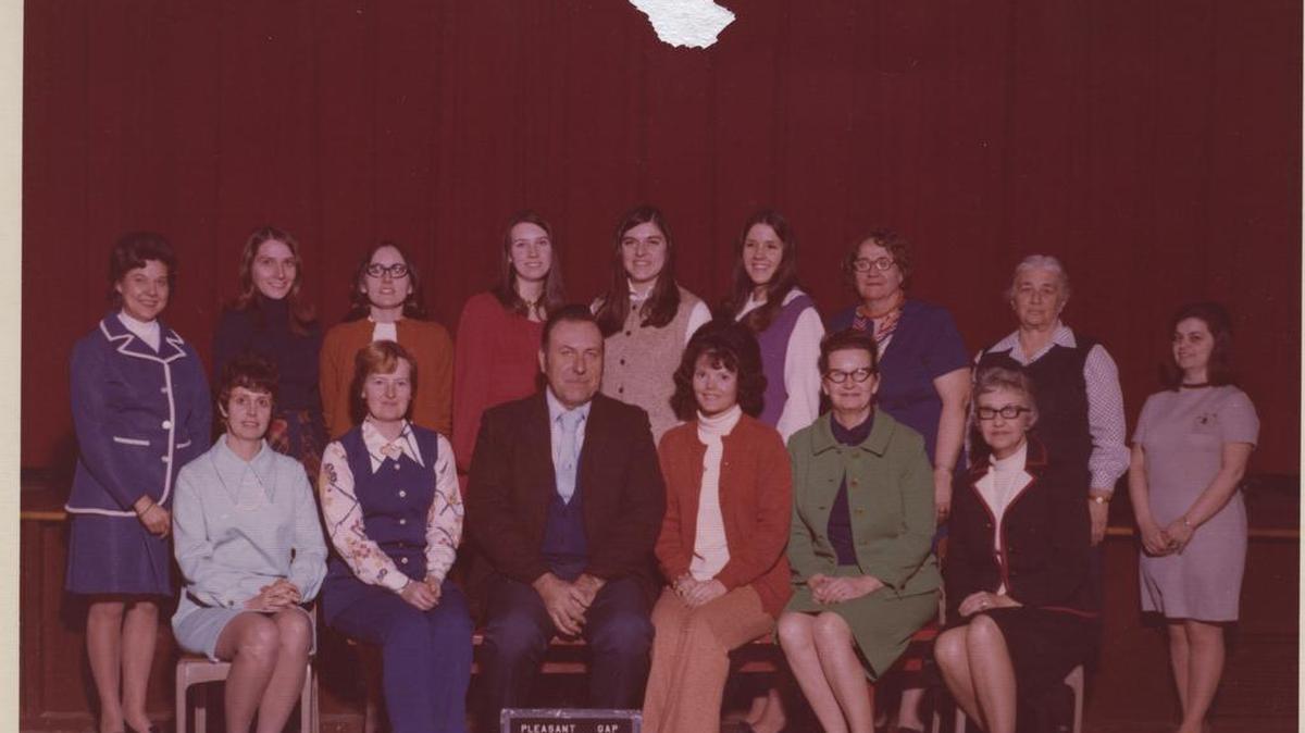 Pictured is the 1971-72 faculty of Pleasant Gap Elementary School.