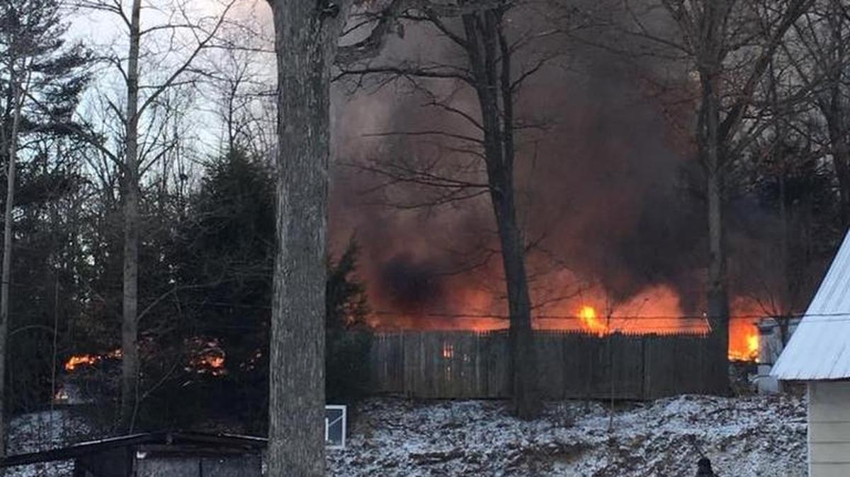 A house fire in Taylor Township completely destroyed a family’s home.