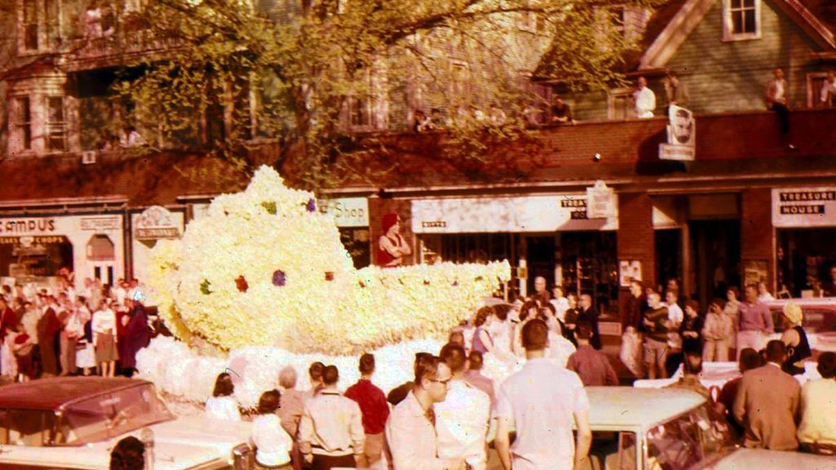 Pictured is a College Avenue parade.