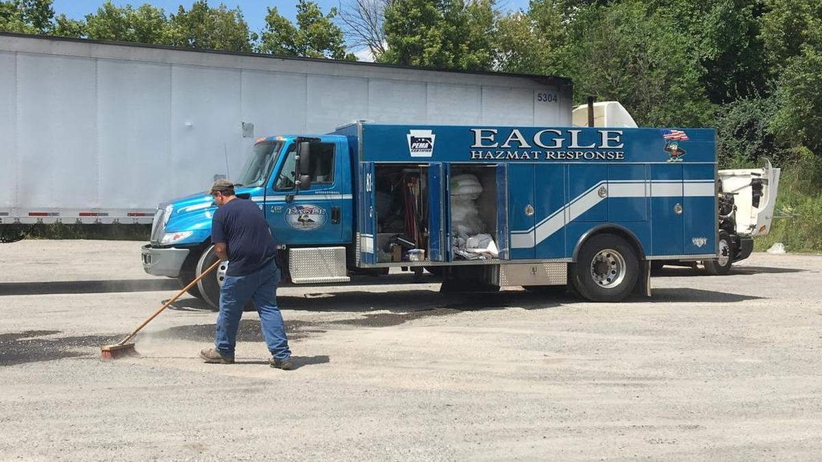 Citizens Fire Company responded to a hazardous materials spill Thursday afternoon along North Eagle Valley Road in Boggs Township.