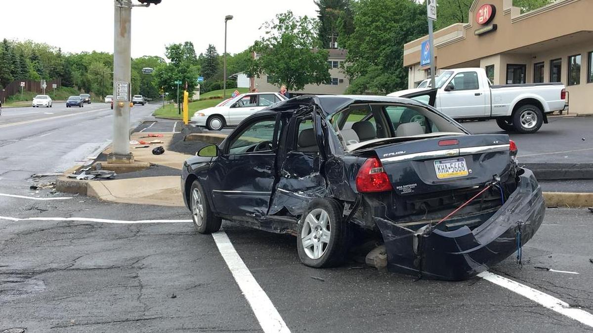 Ferguson Township police and Alpha Fire Company responded to a two-vehicle crash Thursday at North Atherton Street and Cherry Lane.