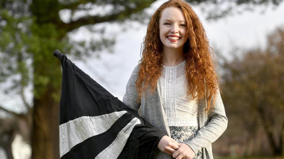 Katelyn Evans, a senior from Philipsburg-Osceola high school will perform with the Macy's Great American Marching Band in the Macy's Thanksgiving Parade.