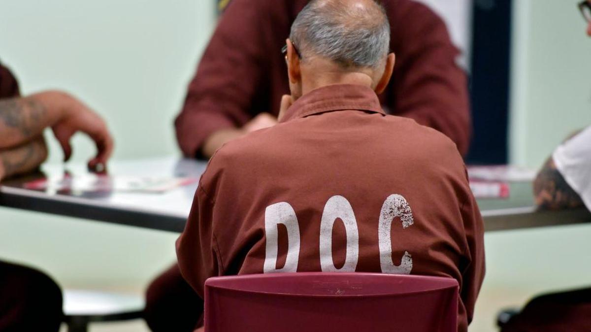 Inmates at Benner state prison in May 2016.