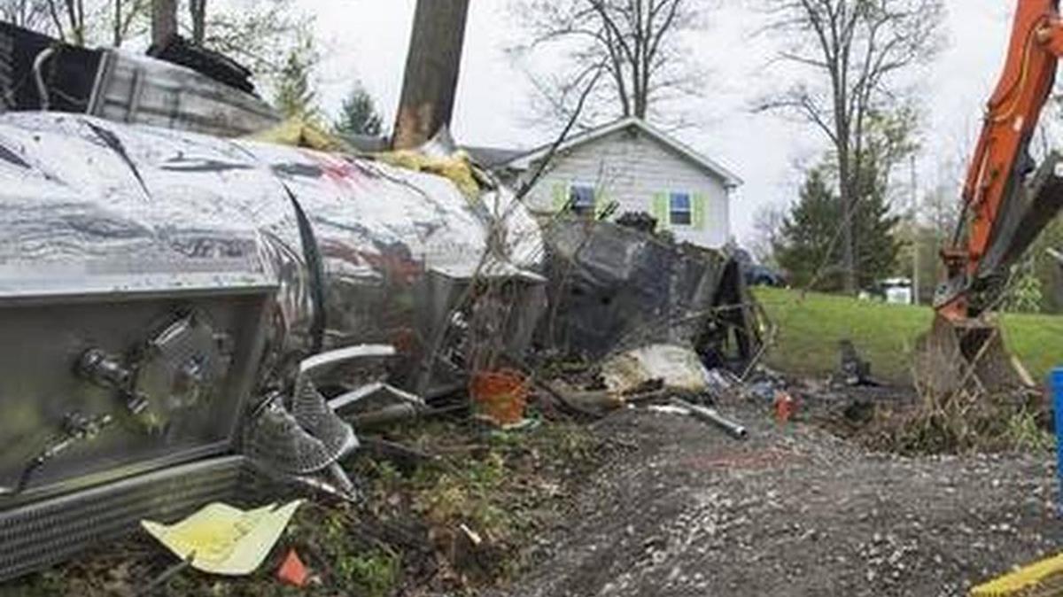 One person died in a tractor trailer crash Wednesday.