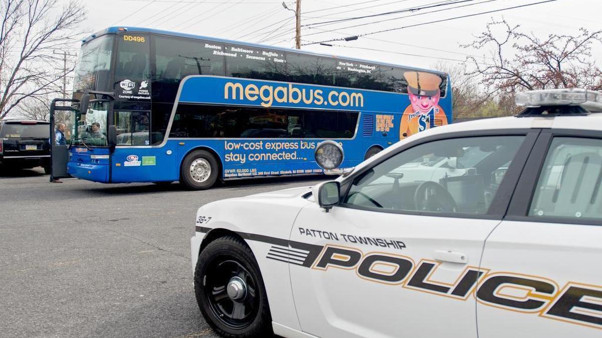 The body of a Philadelphia man was found dead in the bathroom of a Megabus during its stop in Patton Township on Thursday, March 31, 2016. The bus was traveling from Philadelphia to Pittsburgh.