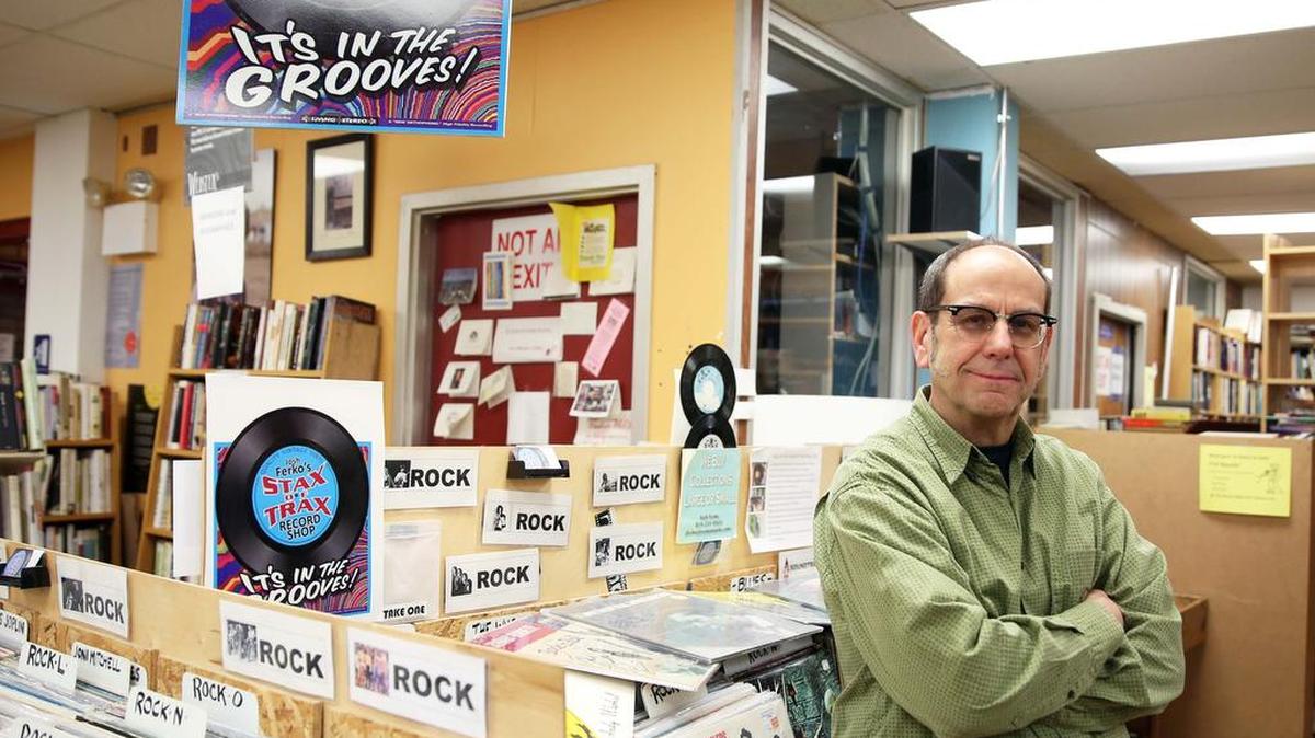 Josh Ferko has been buying and selling records at Stax of Trax, located within Webster’s Bookstore Cafe in downtown State College, for almost 15 years.