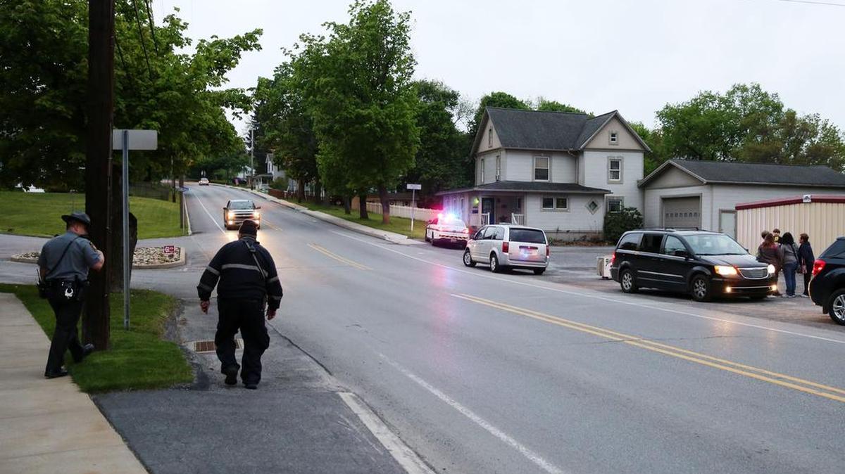 Two teens were struck by a vehicle as they crossed Centre and Orange streets on Friday, May 12, 2017 in Philipsburg.