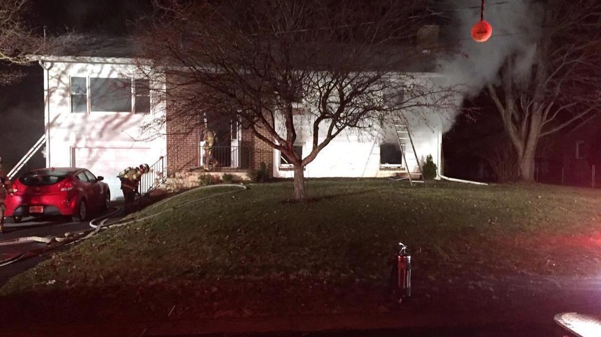 Alpha Fire Company responds overnight to at fire in the 300 block of Madison Street in Ferguson Township on Feb. 26, 2016.