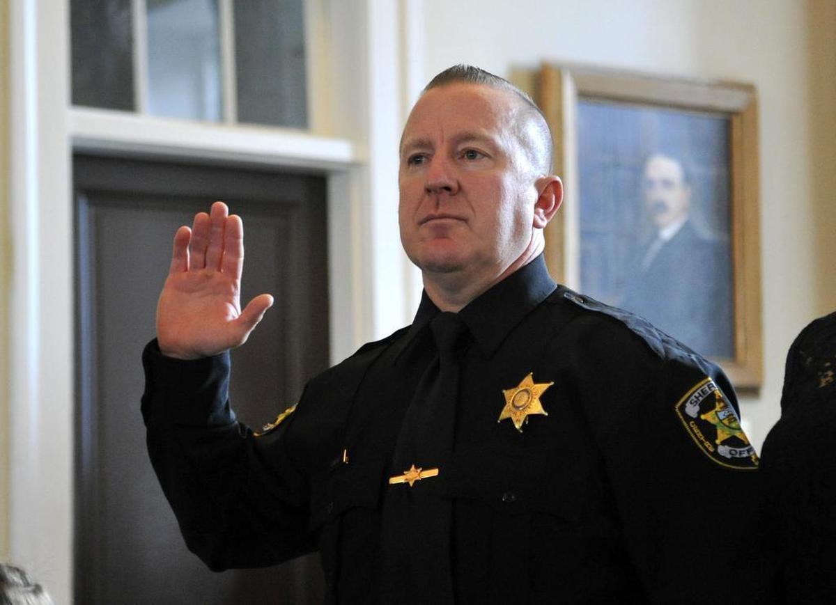 Centre County Sheriff Bryan Sampsel is sworn in as sheriff on Jan. 4, 2016.