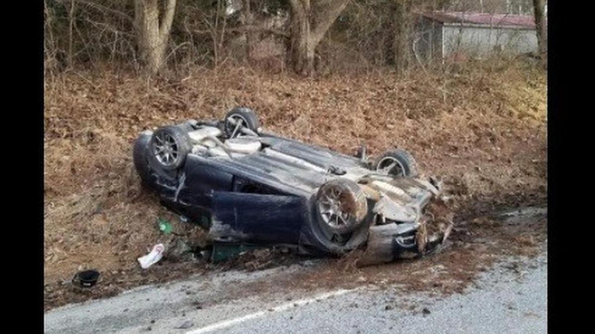 A crash was caused after a man pulled the emergency brake lever, according to multiple reports.