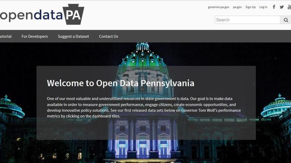 The state this week launched OpenDataPA, a public open data portal, at data.pa.gov.